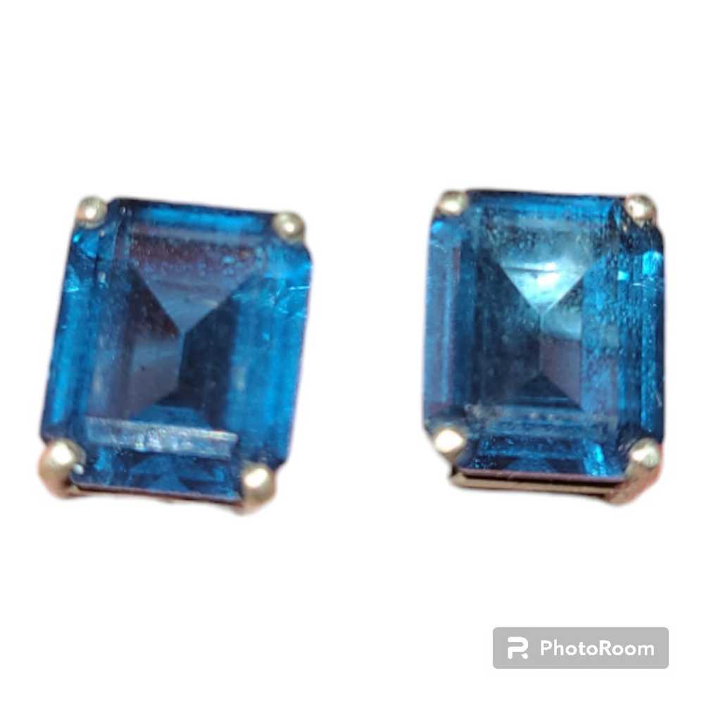 Blue Topaz Stud Earrings - image 6