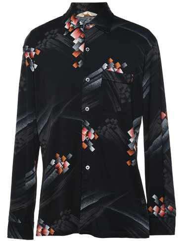 Abstract Print 1970s Shirt - L - image 1