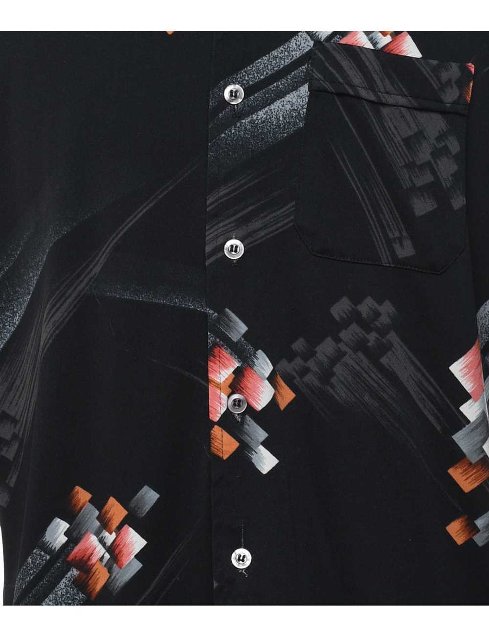 Abstract Print 1970s Shirt - L - image 3