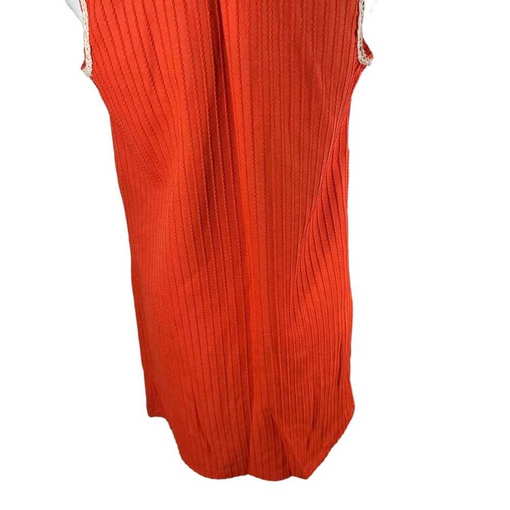 Vintage  1960s 1970s Orange Sheath dress - image 7