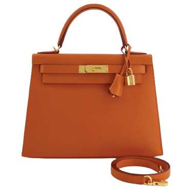 Hermes Hermes Kelly 28 Sellier in Orange Epsom Le… - image 1