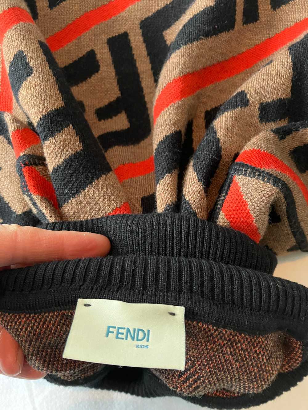 Fendi Fendi Kids Monogram Wool Turtle Neck Jumper - image 5