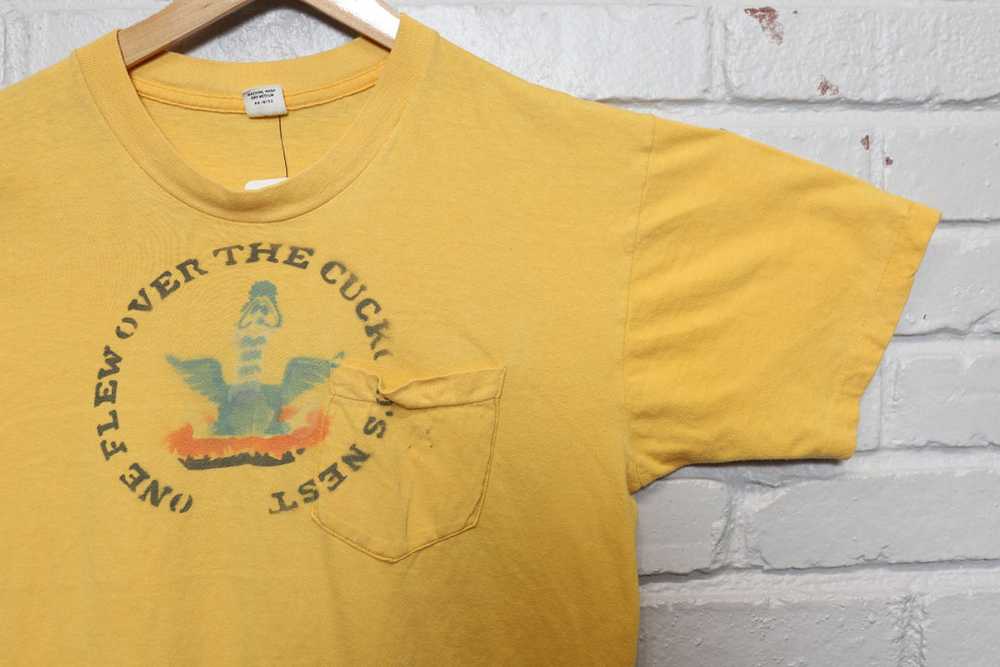 70s one flew over the cuckoos nest stenciled tee … - image 2