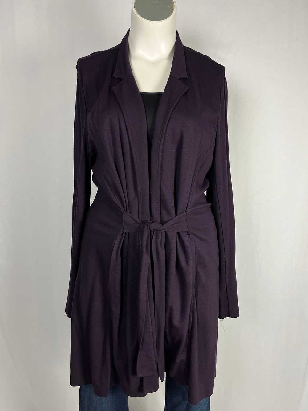 Eileen Fisher Size L (16) Plum Jacket - image 1