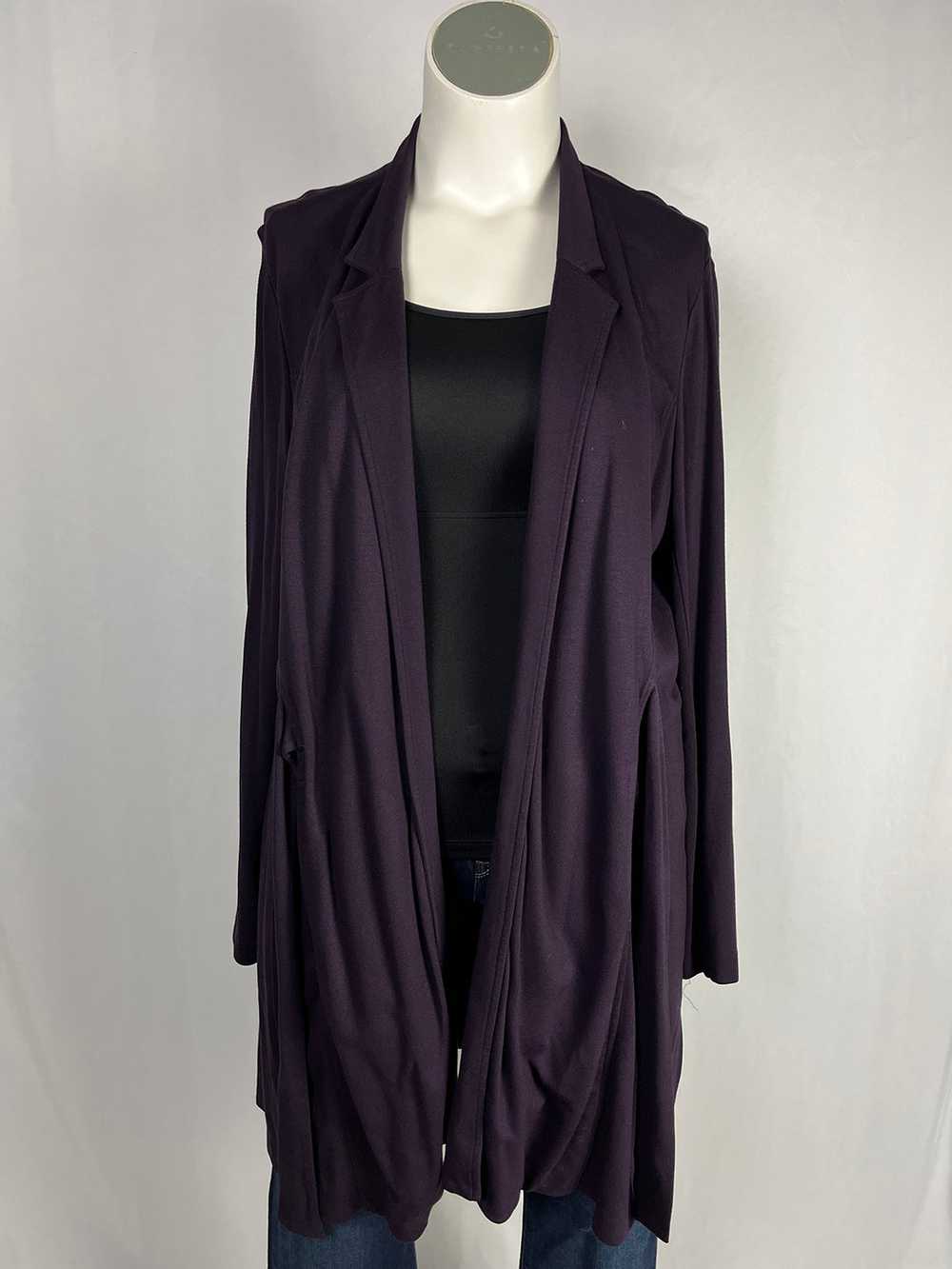 Eileen Fisher Size L (16) Plum Jacket - image 2