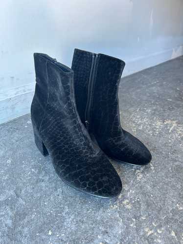 Ash Black Velvet Booties