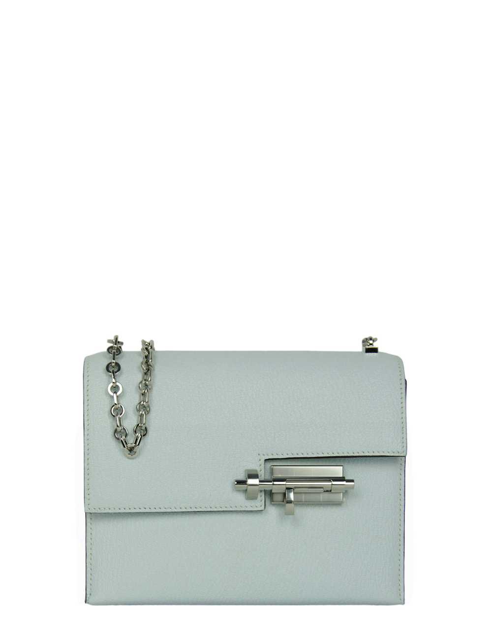 Hermes Blue Brume Chevre Mini Verrou Chaine Bag - image 1