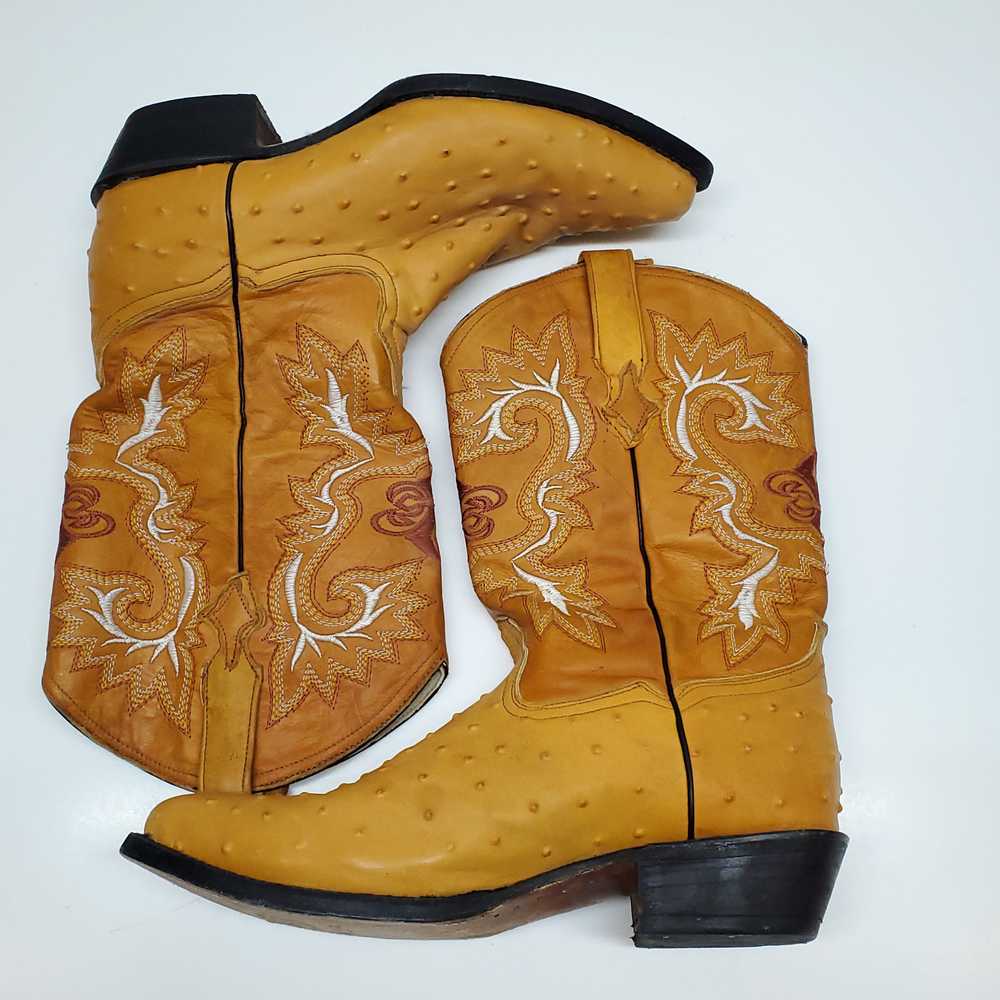 La Sierra Y Ostrich Western Coby Boots Size 10 - image 2