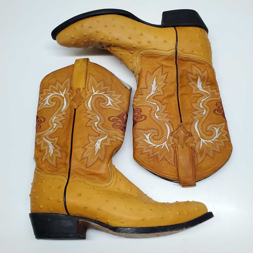 La Sierra Y Ostrich Western Coby Boots Size 10 - image 3