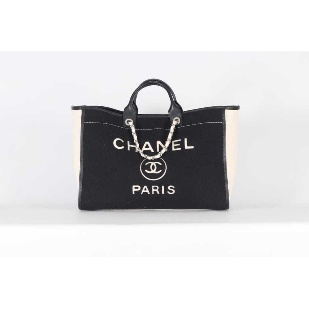 Chanel Deauville wool tote - image 2