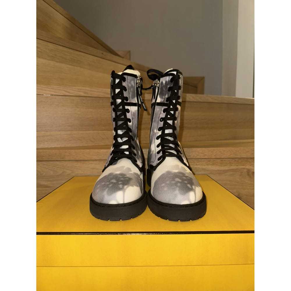 Fendi Cloth biker boots - image 2