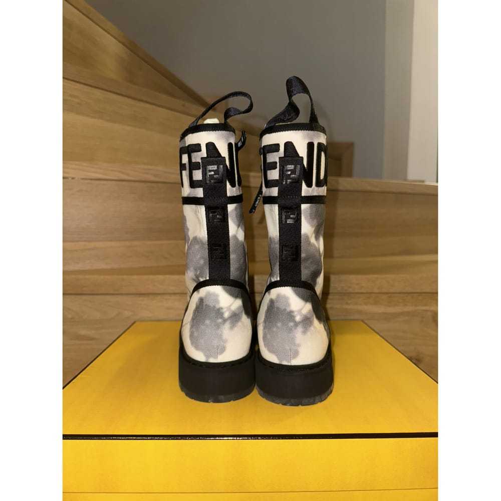Fendi Cloth biker boots - image 4