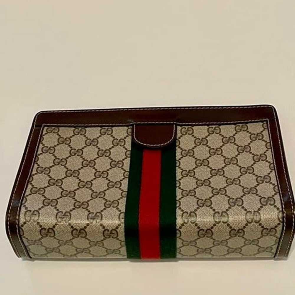 Authentic Classic Monogram GG Logo Gucci Clutch N… - image 1