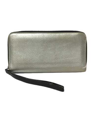 Mm6 Long Wallet Leather Silver Women