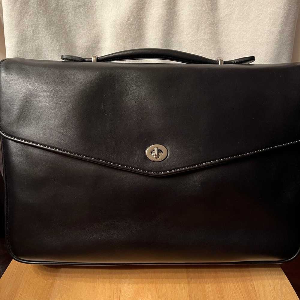 Coach attaché case black leather classic design l… - image 1