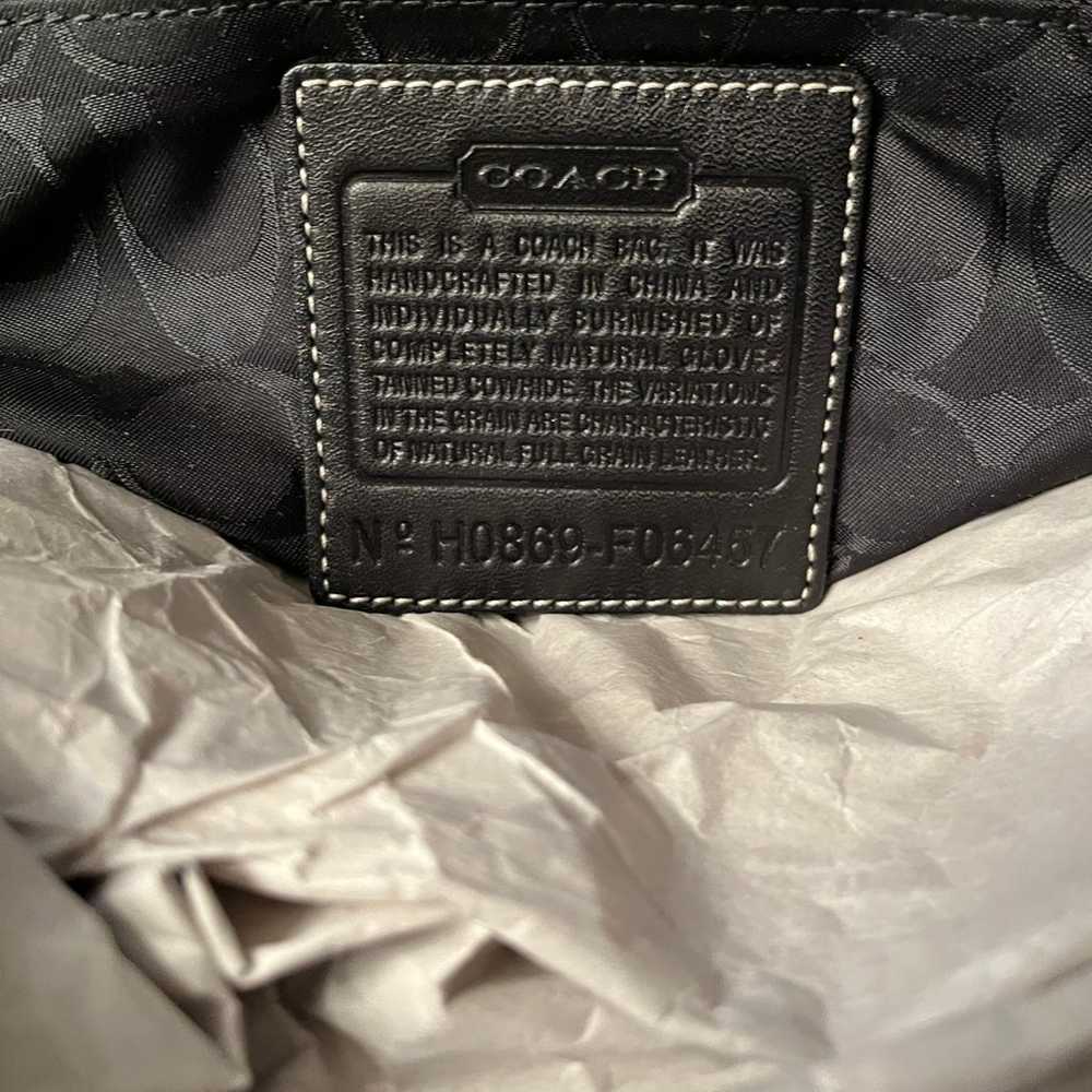Coach attaché case black leather classic design l… - image 5