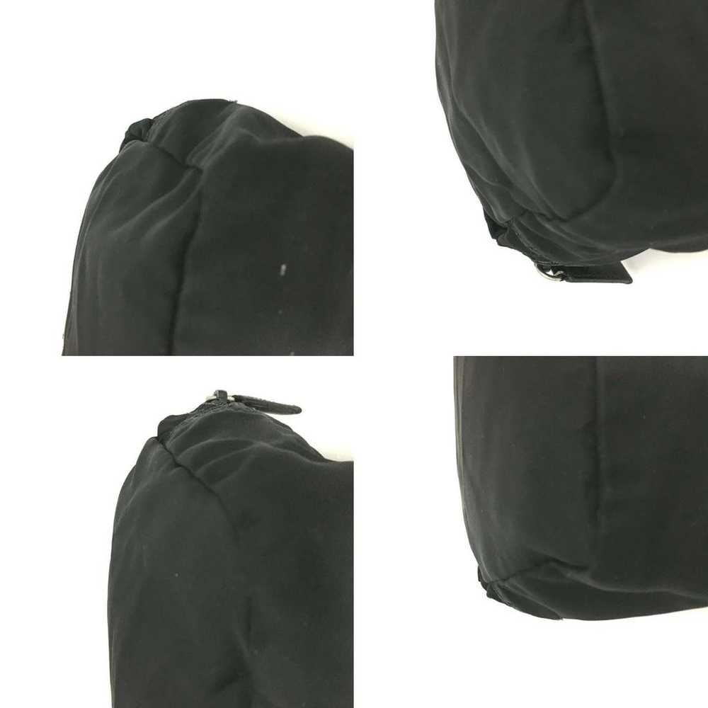PRADA Logo Plate Black Nylon Cosmetic Pouch Bag /… - image 8