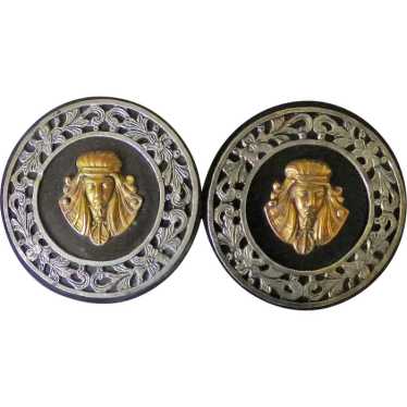 Pair of Egyptian Revival Buckles Circa 1920 - image 1