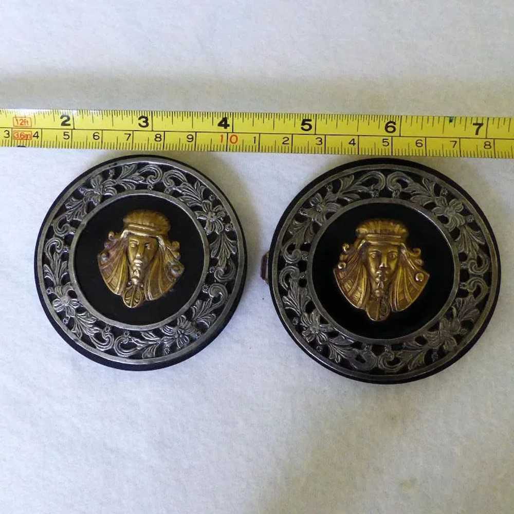 Pair of Egyptian Revival Buckles Circa 1920 - image 5