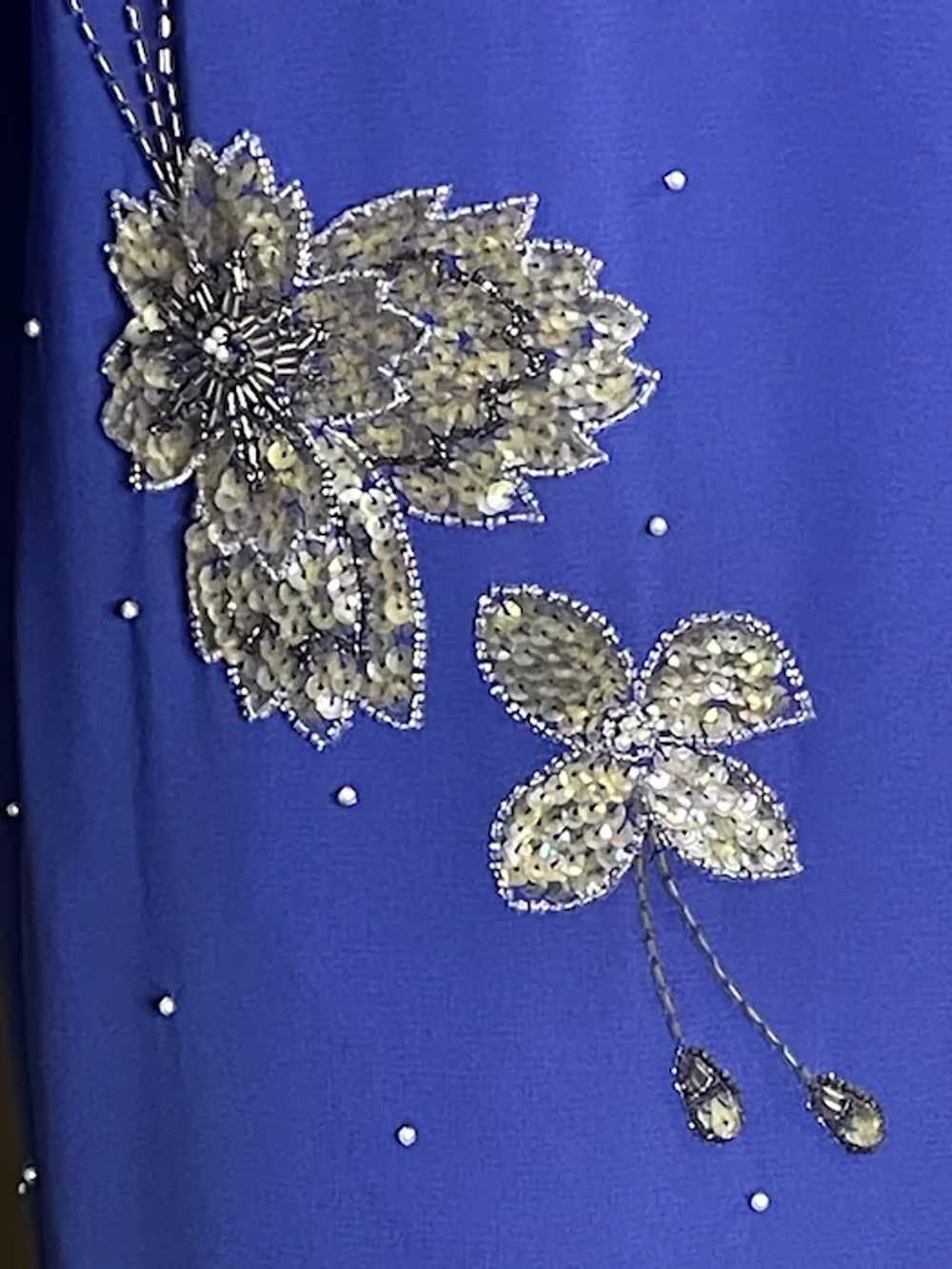 Vintage 80s Alyce Designs Silk Chiffon Dress 6 S … - image 4