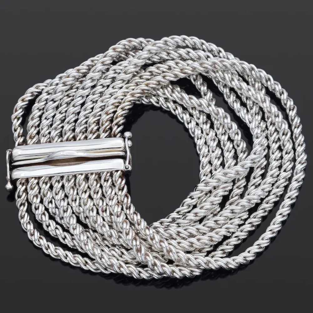 Tiffany & Co. Sterling Silver & 14K Gold Rope Mul… - image 3