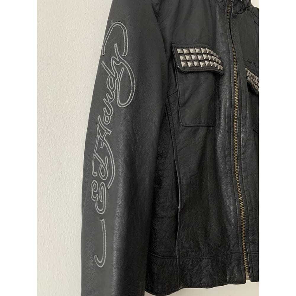 ED Hardy Leather biker jacket - image 3