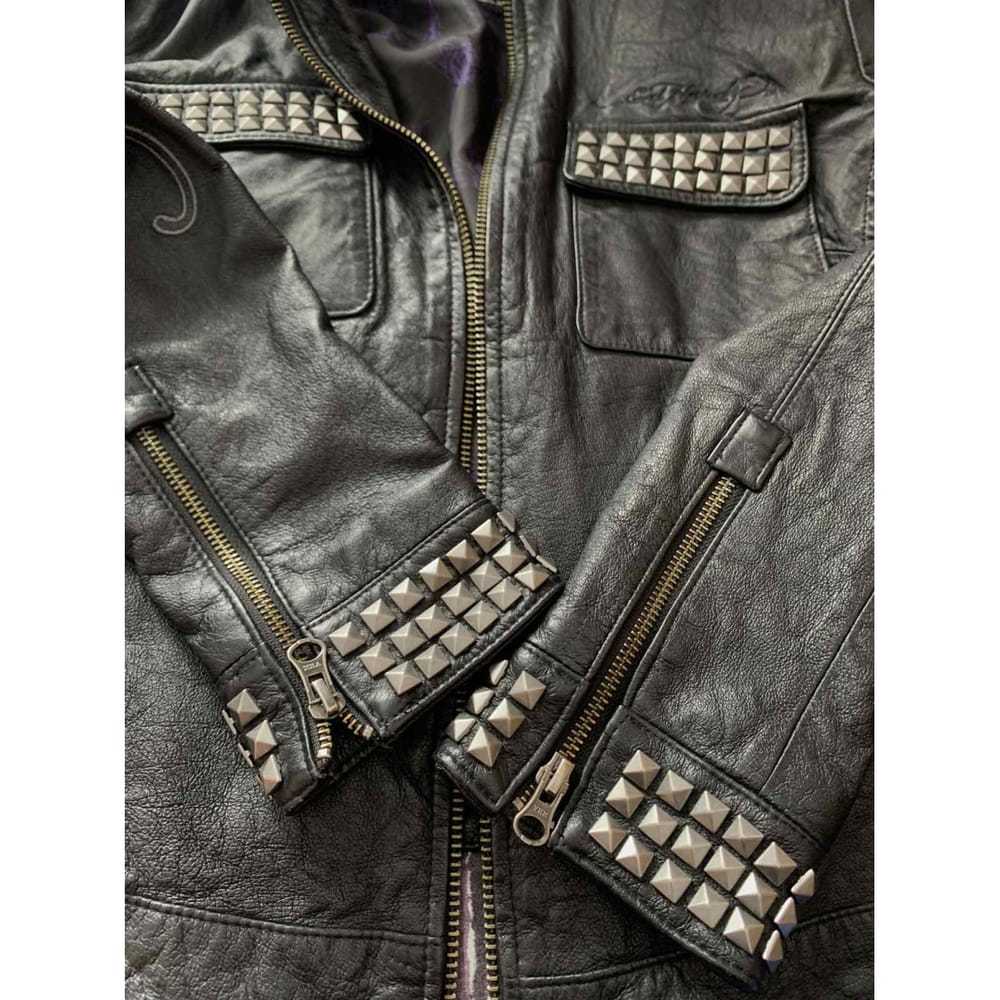 ED Hardy Leather biker jacket - image 4