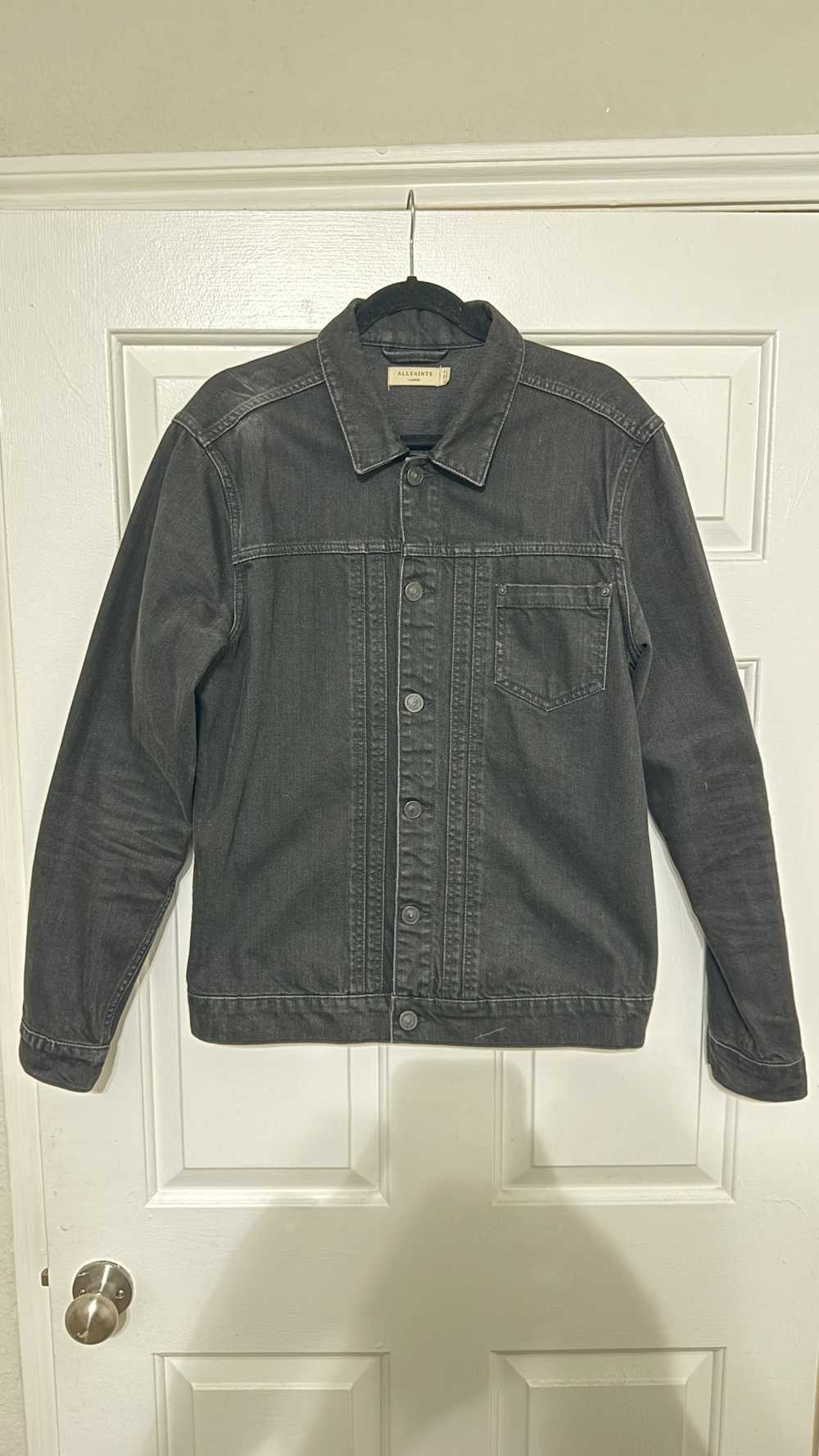 Allsaints AllSaints Black Denim Jacket Size L - image 1