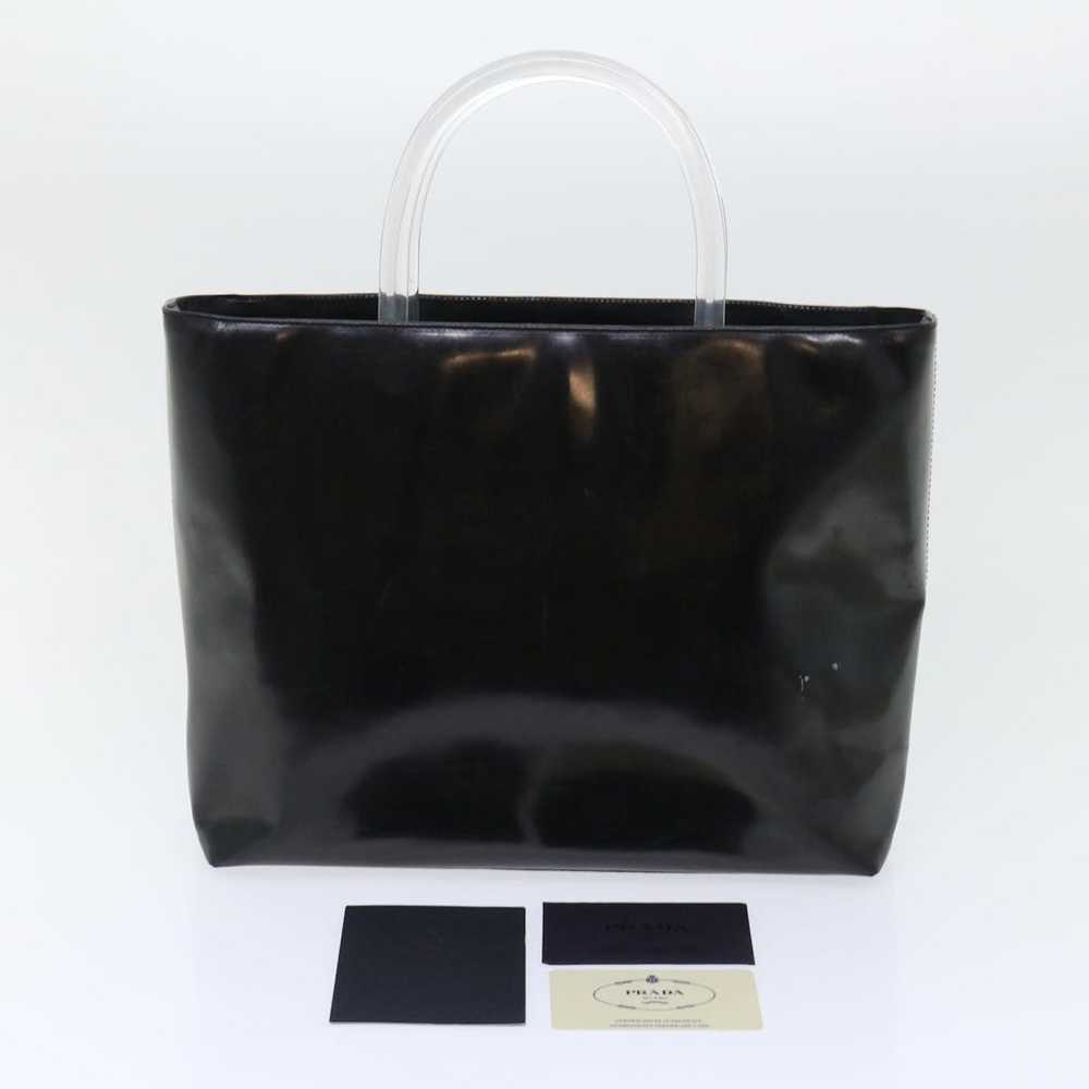 Prada PRADA Hand Bag Patent leather Black Clear A… - image 11