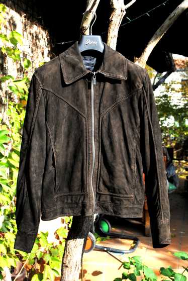 Dirk Bikkembergs Brown Suede Leather Jacket