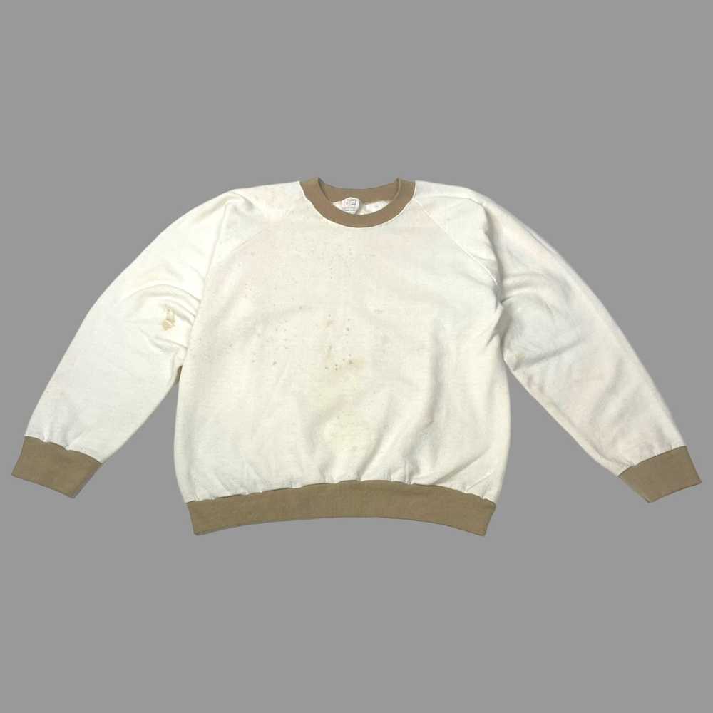 Blank × Vintage Vintage 1980s two tone ringer swe… - image 1