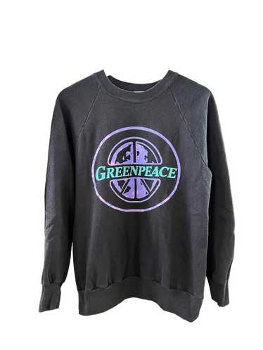 Anvil VTG 70s Anvil Green Peace Crewneck Sweater M