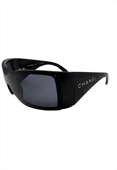 Chanel Sunglasses Authentic Black Oversized Shield