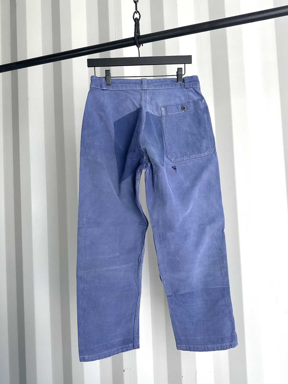 Vintage French Moleskin Chore Pants Workwear Dist… - image 3