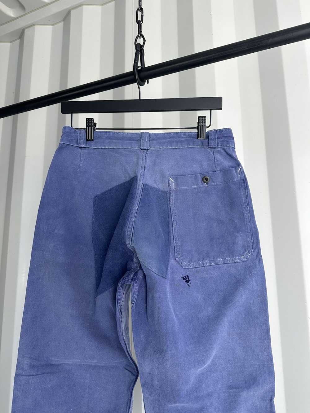 Vintage French Moleskin Chore Pants Workwear Dist… - image 4