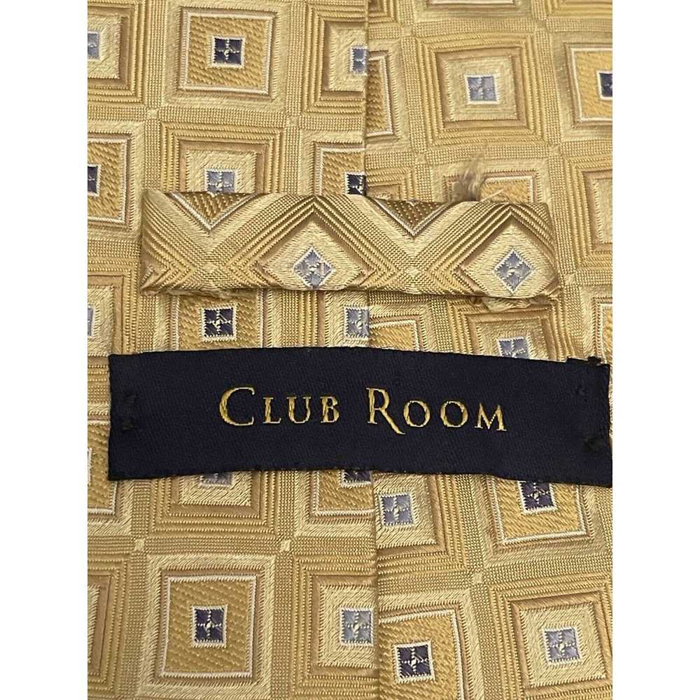 Club Room Club Room Gold Blue 100% Silk Men’s Nec… - image 8