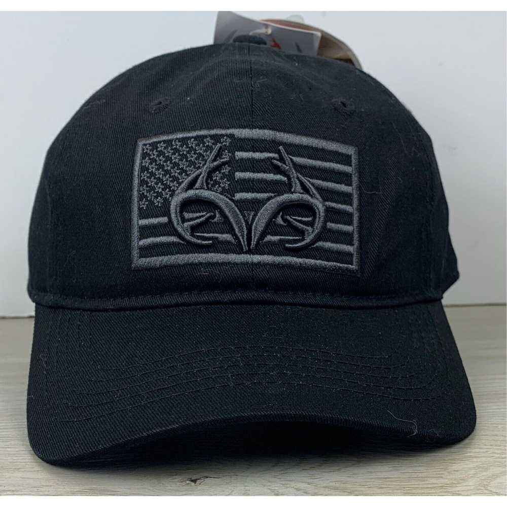 Realtree RealTree USA Flag Hat Black Adjustable H… - image 1