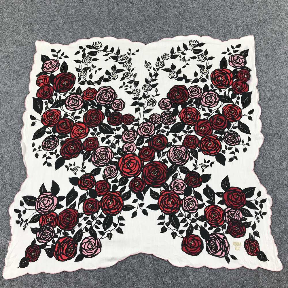 Vintage Anna Sui Floral Handkerchief Neckerchief … - image 3
