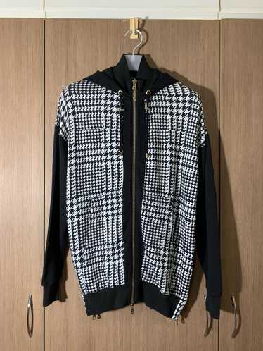 Balmain Balmain Houndstooth woven hooded jacket i… - image 1