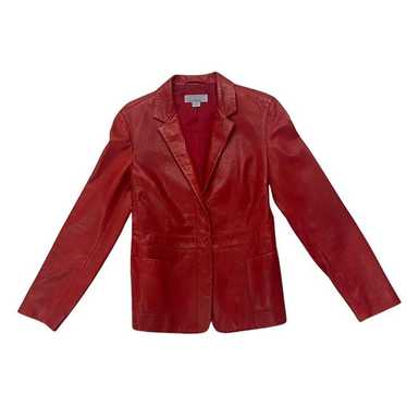 Vintage Strenesse Red Nappa Leather Jacket