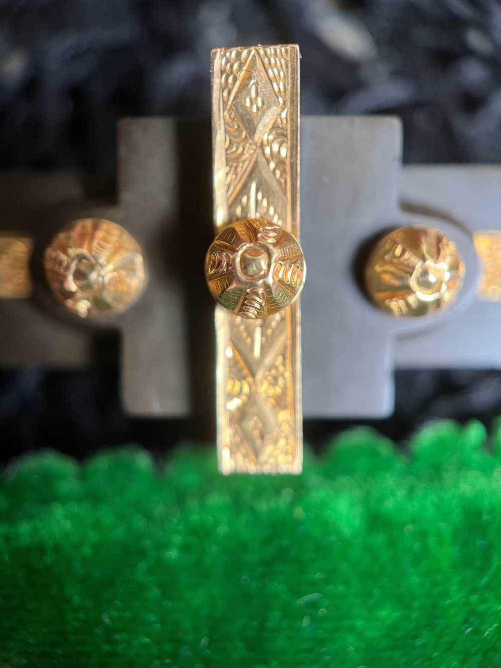 Victorian Vulcanite 14k Gold Demi Parure | Antiqu… - image 4