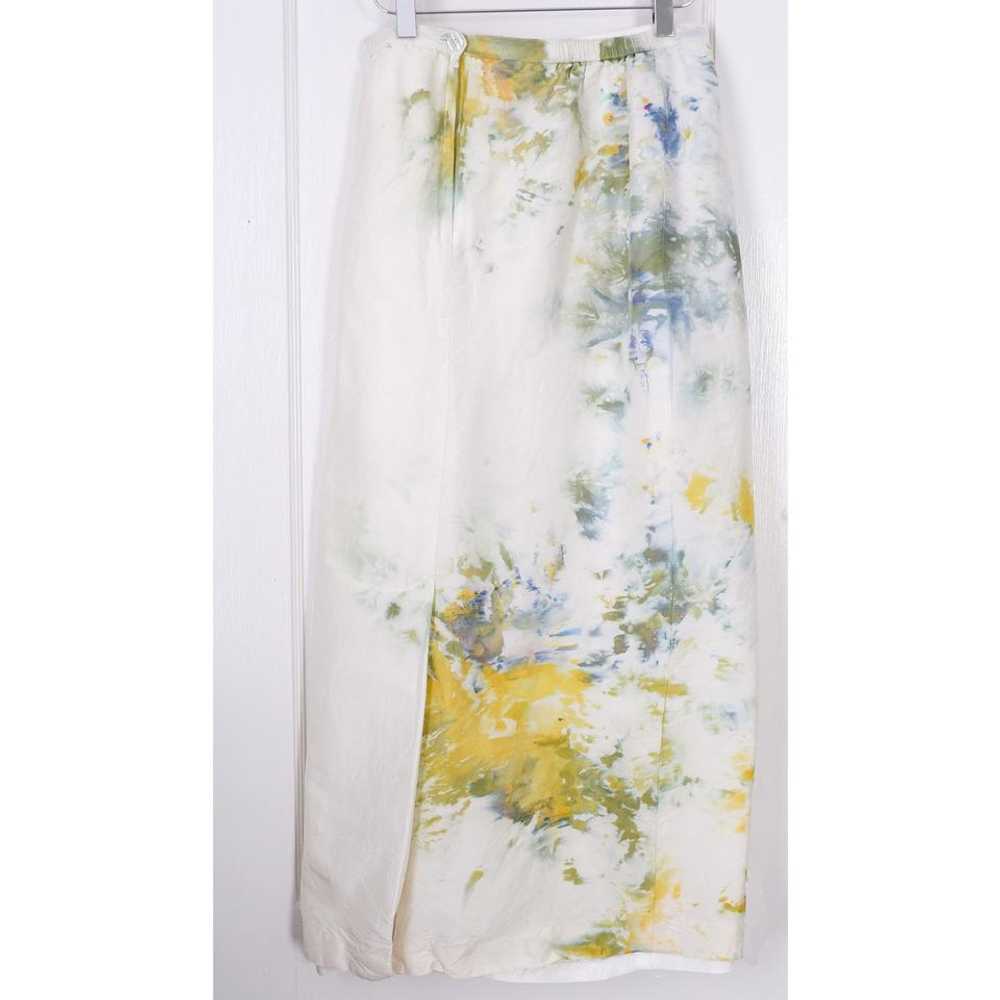 Ann May 90s silk maxi hand dyed skirt (Small) |… - image 2