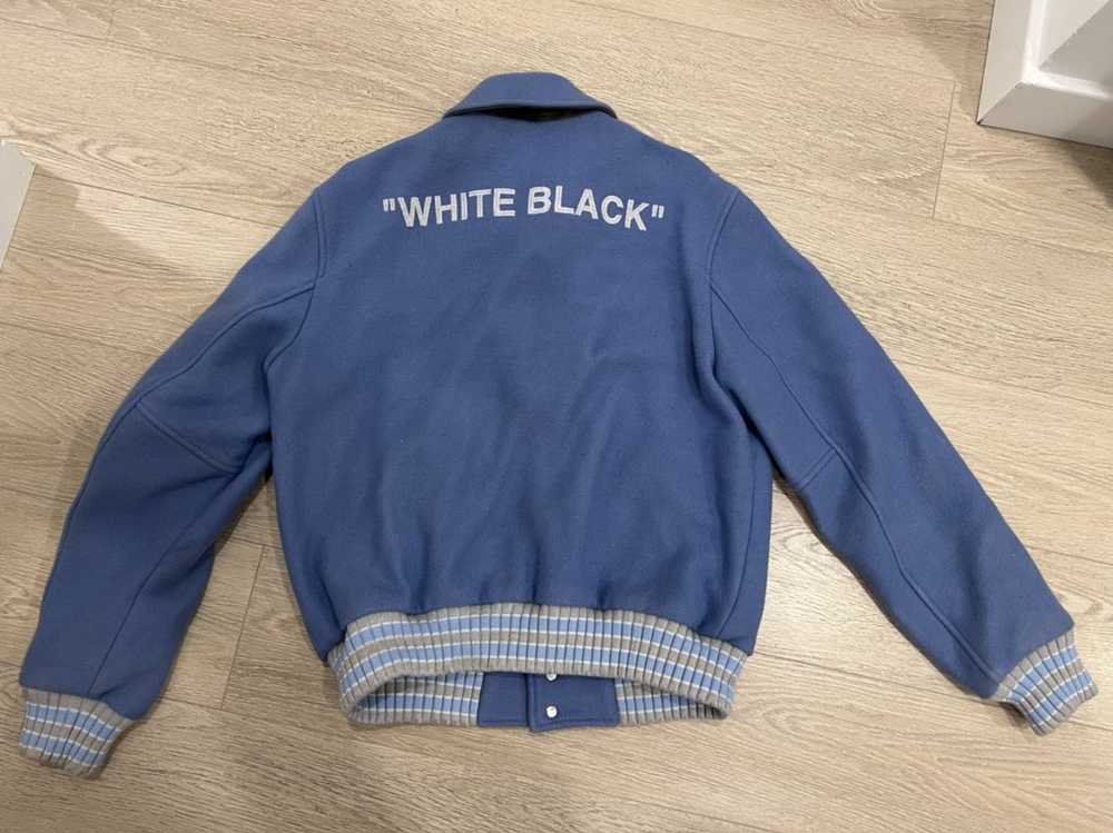 Off-White Sky blue Off white bomber jacket - image 4