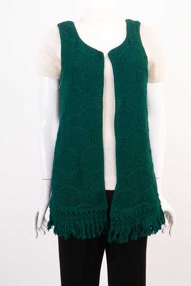 Long Fringed 1970s Cardigan Vest