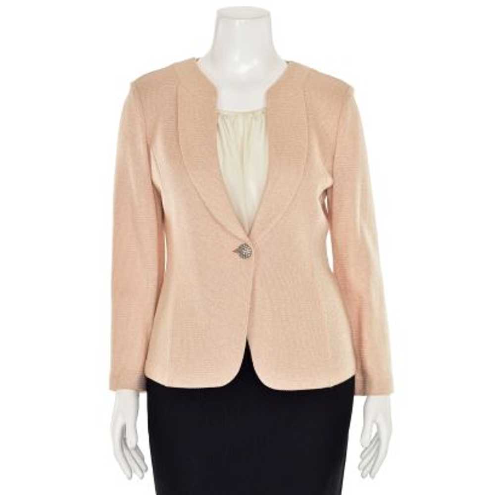 St. John Couture Glitter Knit Jacket in Pale Pink - image 1