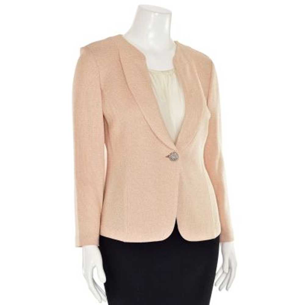 St. John Couture Glitter Knit Jacket in Pale Pink - image 2