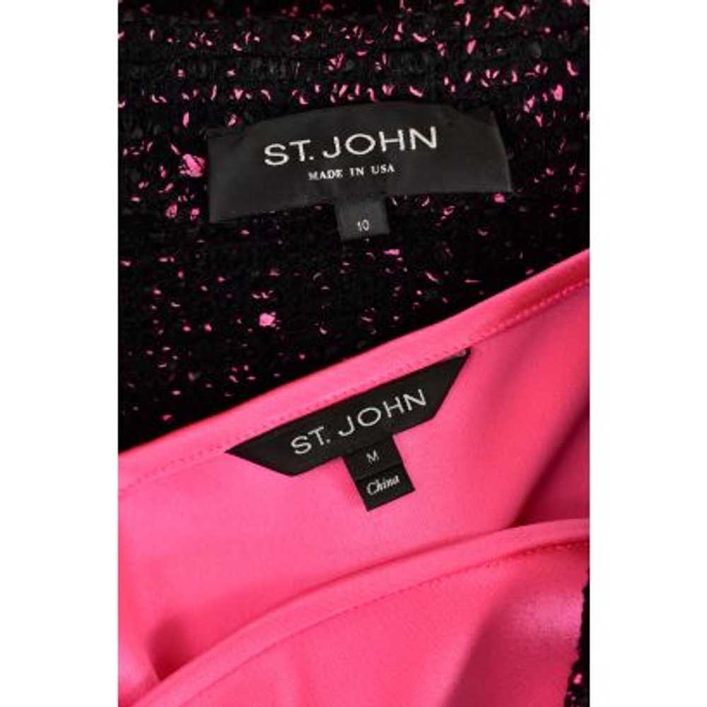 St. John Knits 2Pc Black/Barbie Pink Tweed Jacket… - image 11