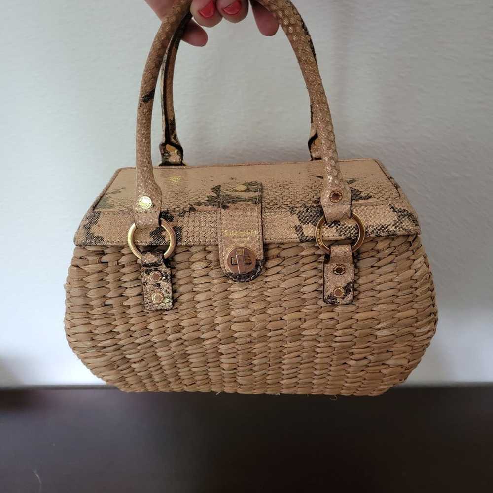 Vintage Kate Spade Gold women's basket tote purse - image 1