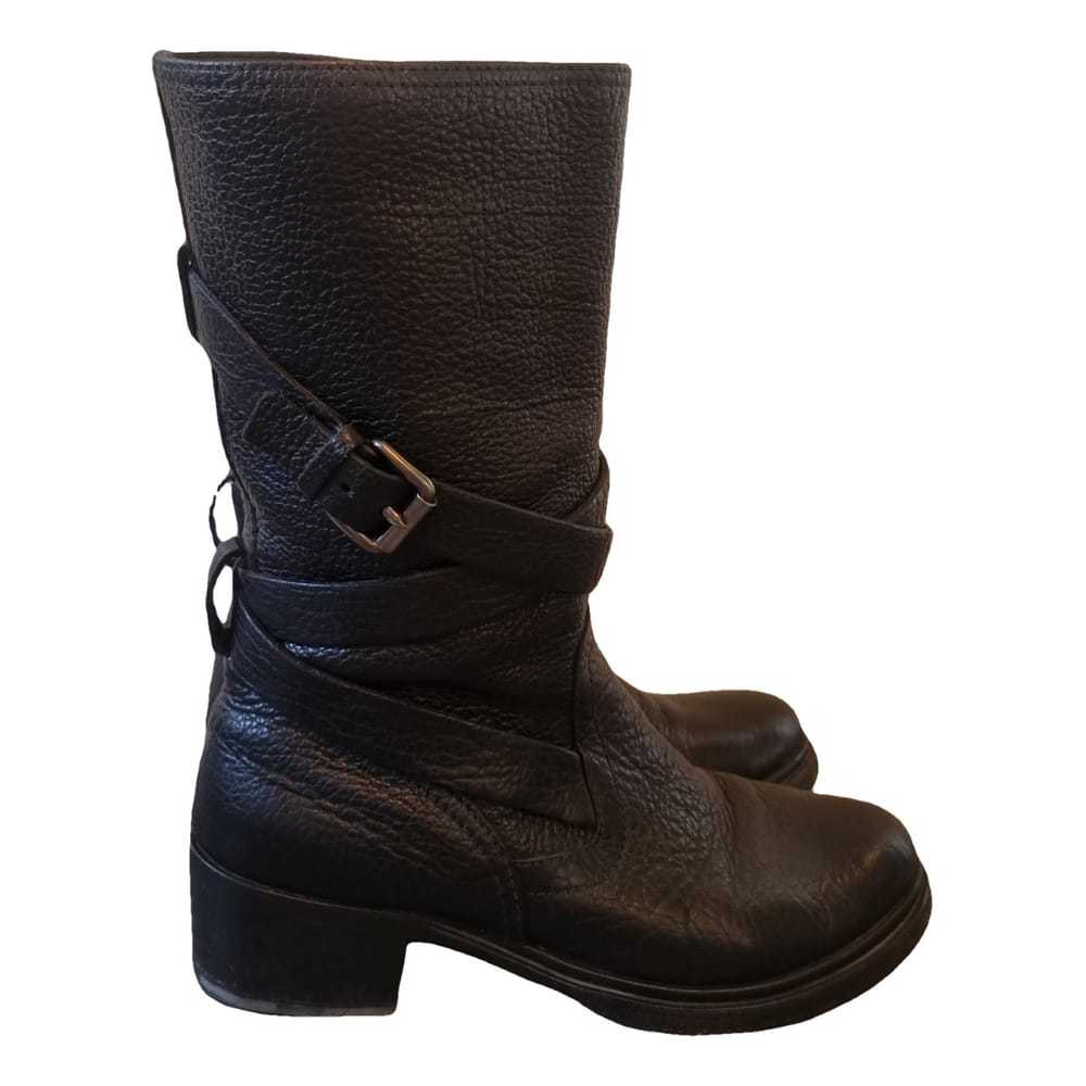 miu miu laced leather boots