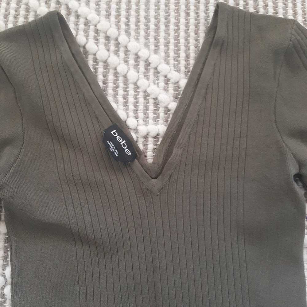 Vintage Fashion Set Button Up Blouse Olive Green … - image 3